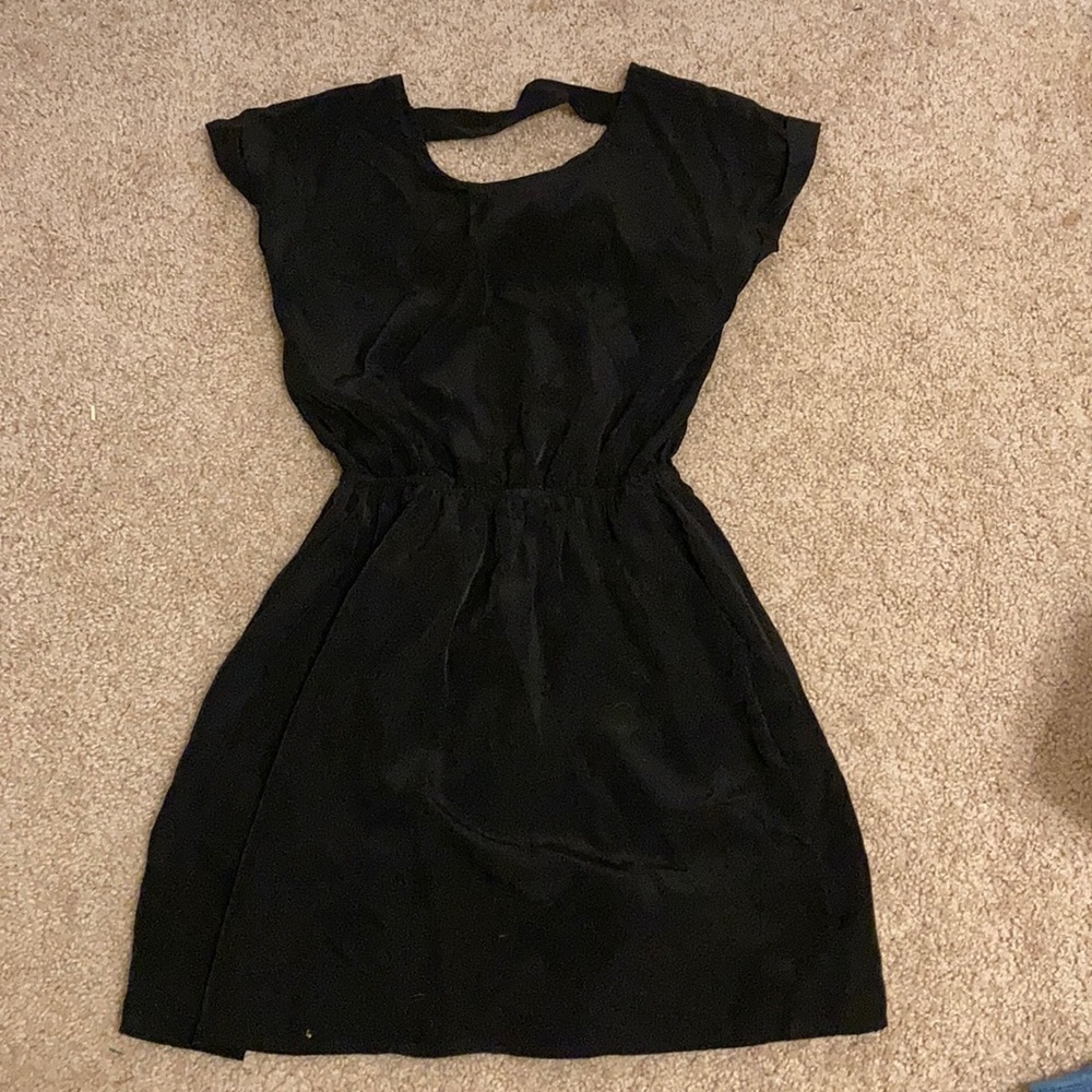 black mini dress